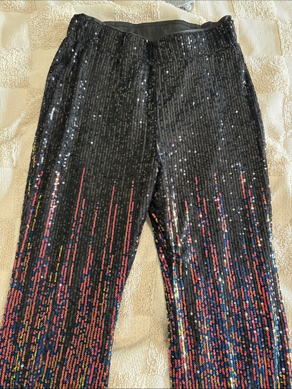 Flare sequin pants